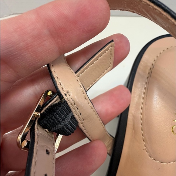 NWOT Bandolino Black Leather Block Heel Sandals - Minimalist & Versatile Size 8 - Picture 9 of 11